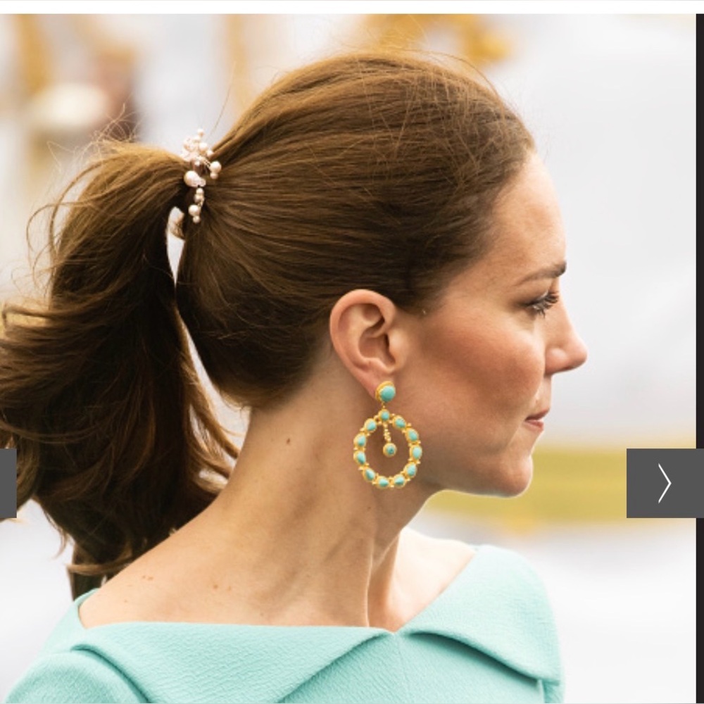 Sézane Taylor Earrings in Turquoise ASO Kate Middleton